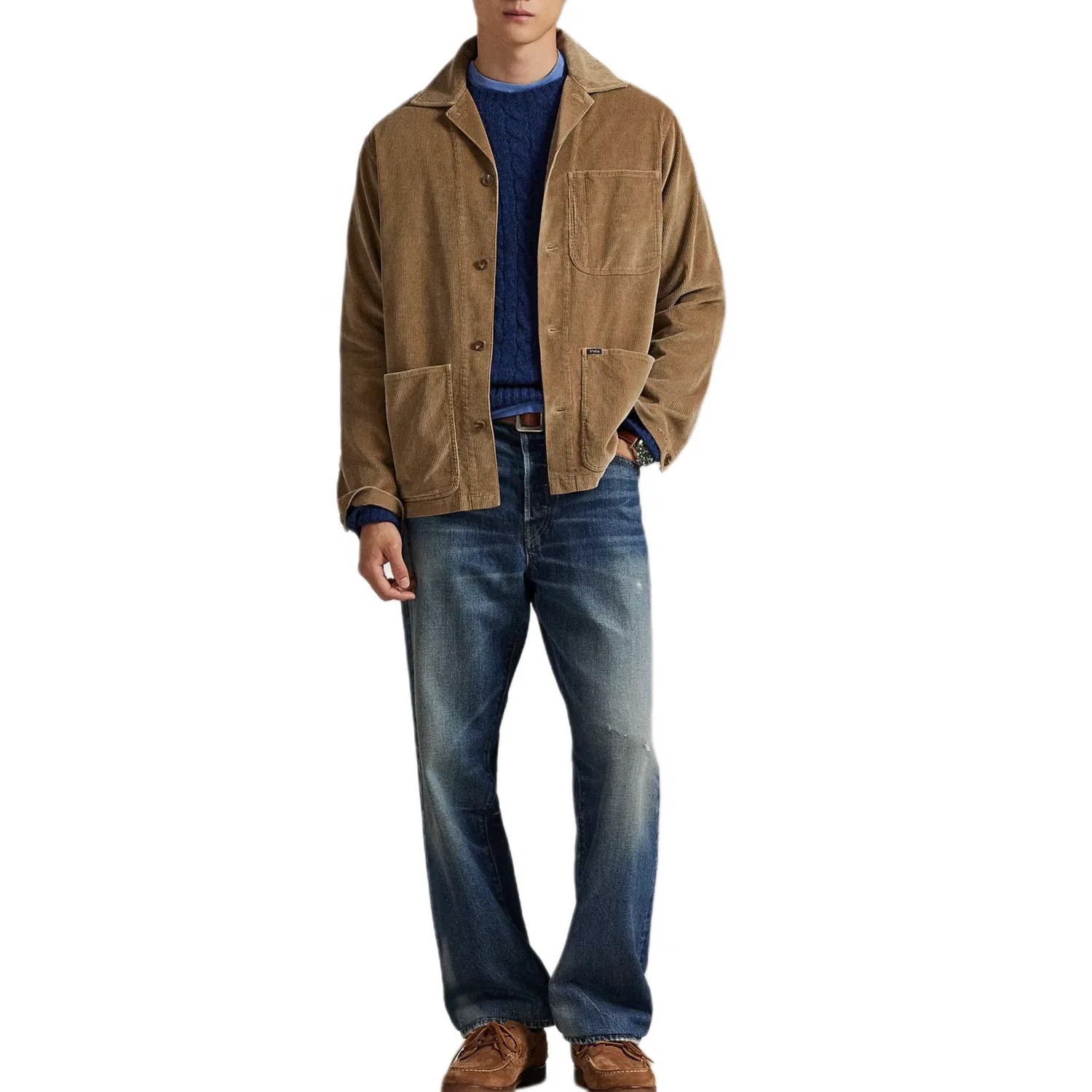 Рубашка Ralph Lauren corduroy с длинным рукавом Polo Ralph Lauren, Khaki — фото 3
