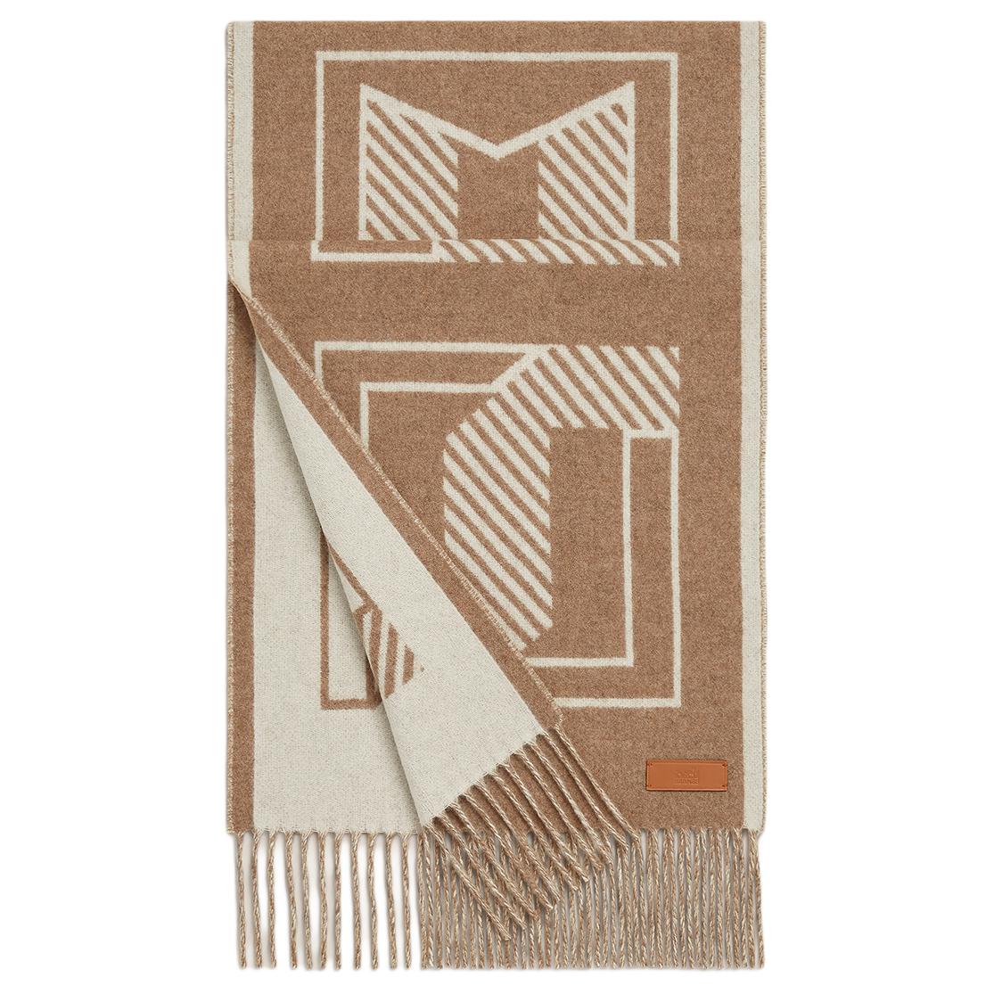 

HERMES Кашемировый вязаный шарф унисекс коричневый, Brown