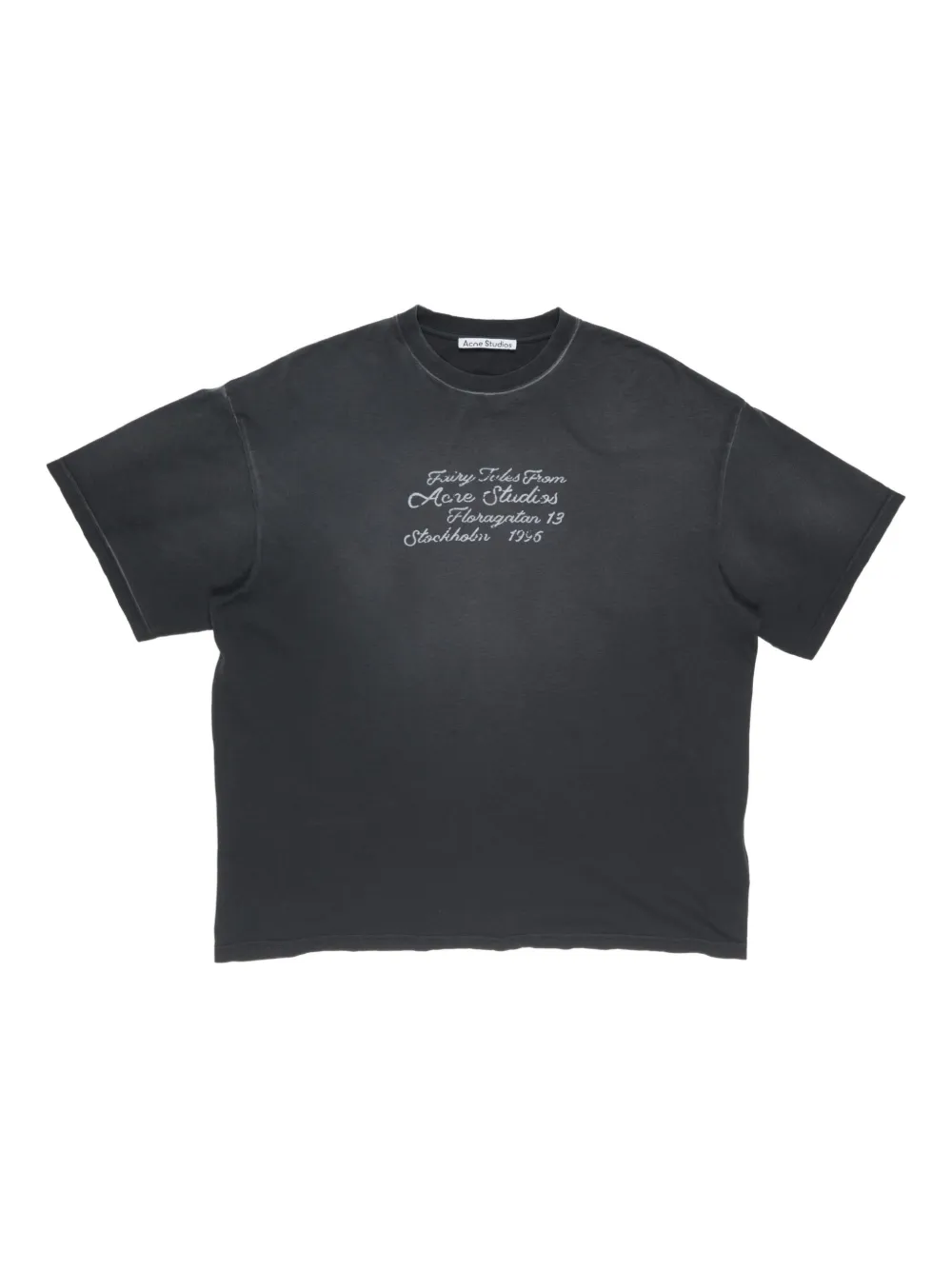 

Футболка с принтом Acne Studios, черный