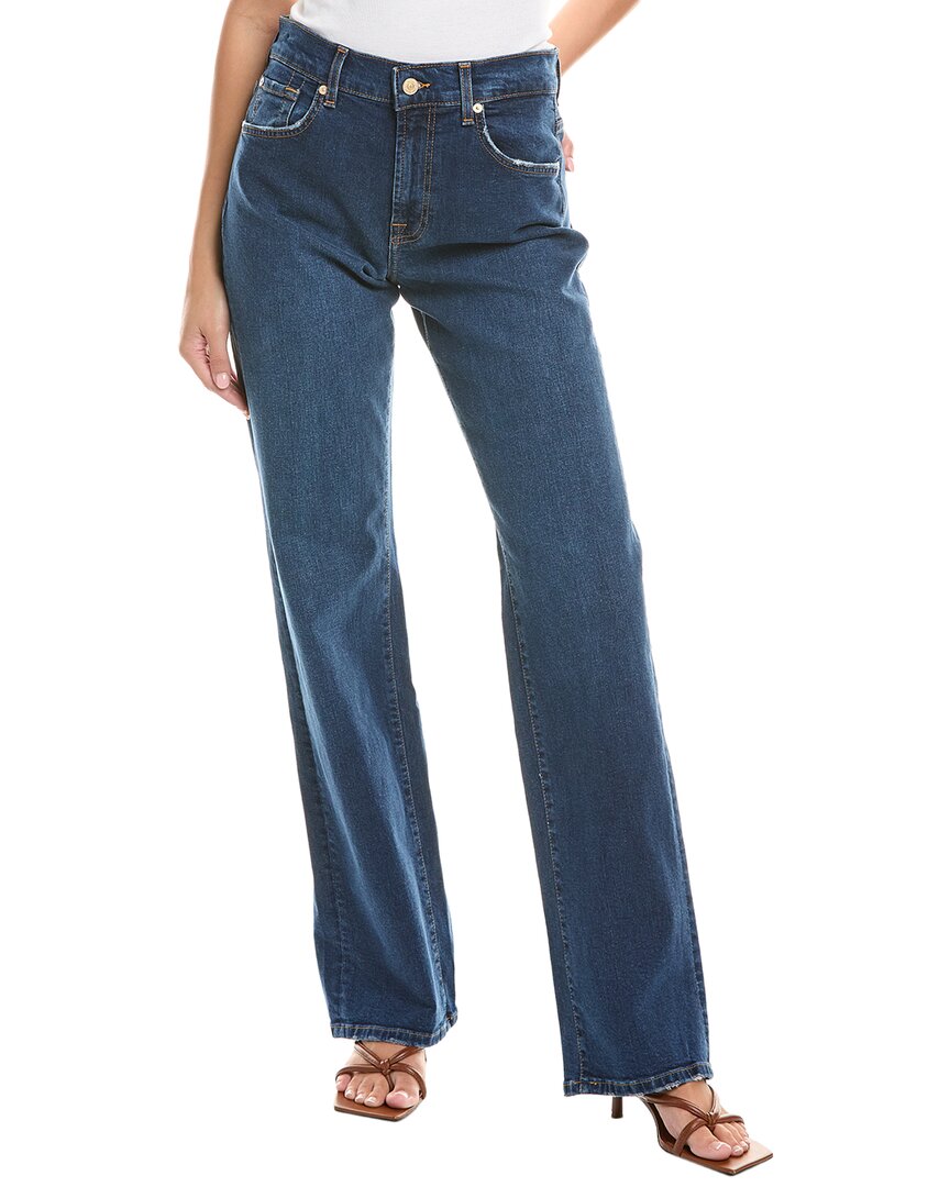 

7 For All Mankind Tess Long Beach Высокие Брюки Джинсы, синий