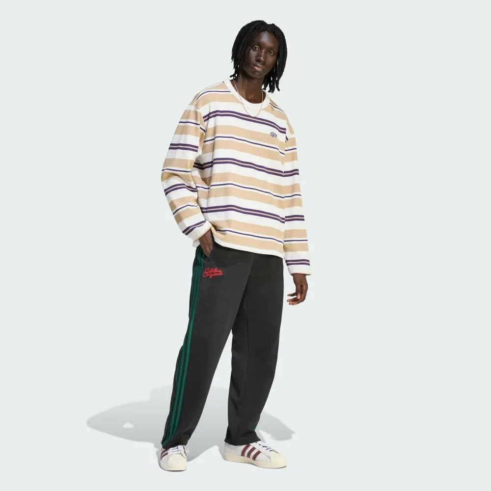 Футболка 90s Alternative Sport с длинными рукавами, полосатая, вафельная Adidas, white — фото 3
