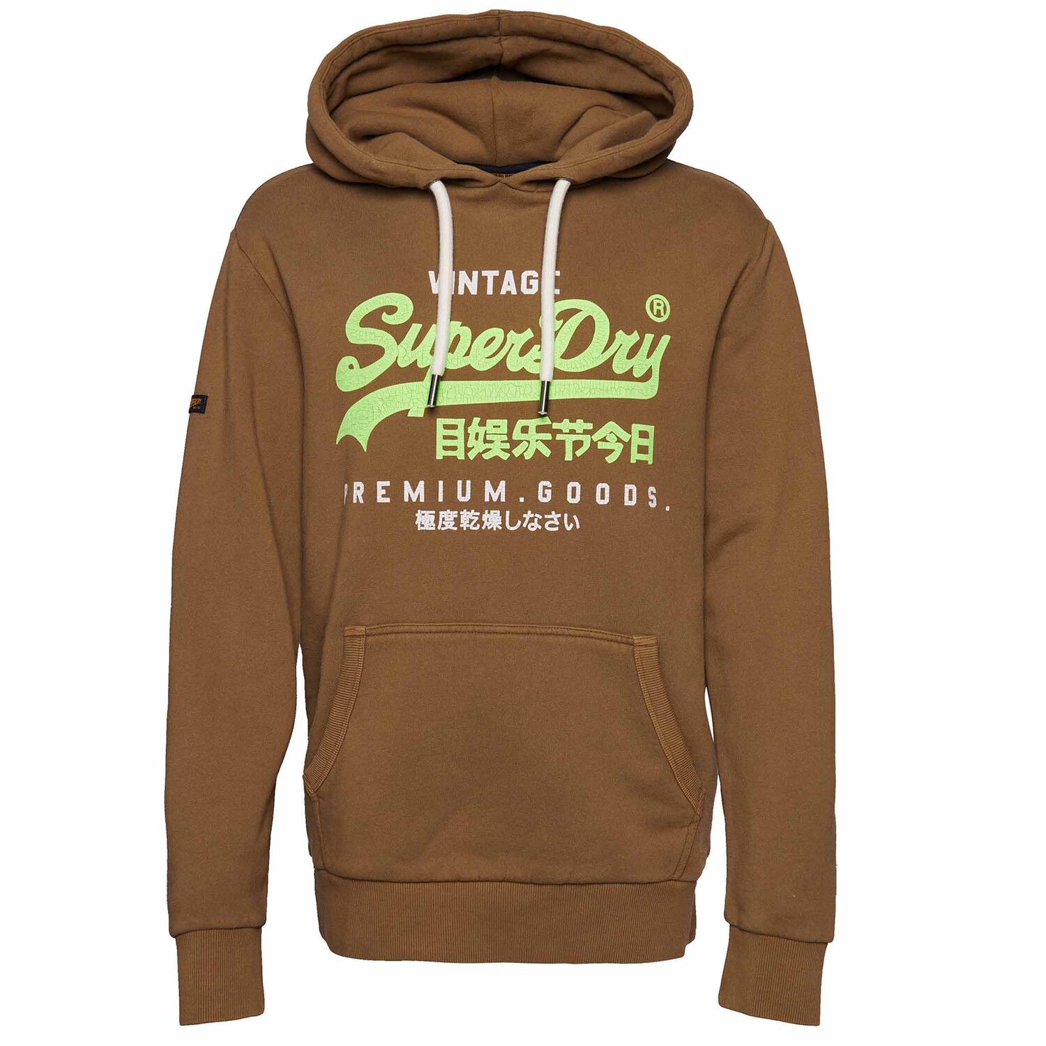 

Винтажная толстовка с капюшоном vl prem good od Superdry, коричневый