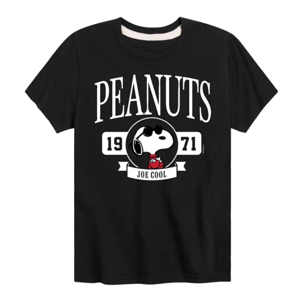 

Футболка с принтом Peanuts Joe Cool College для мальчиков 8-20 лет Licensed Character, черный