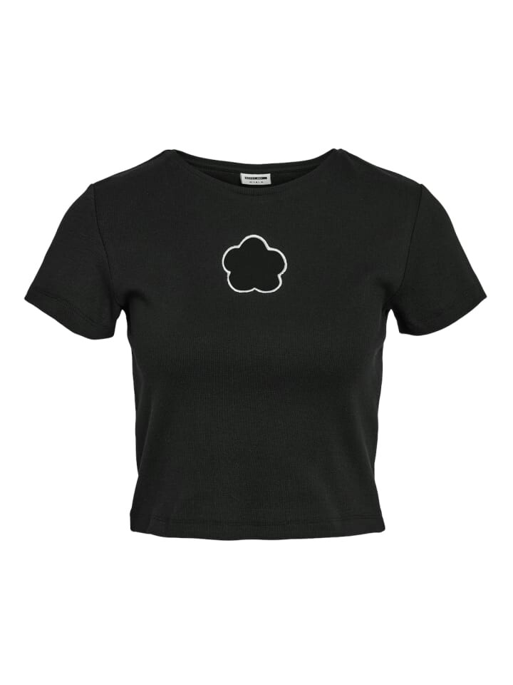 

Футболка Noisy may Kurzarm Cut out Detail Rundhals Bauchfrei, черный