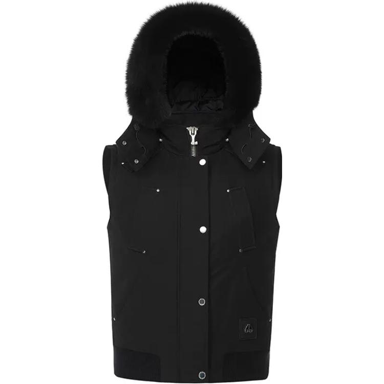 

Moose Knuckles Пуховая жилетка женская черная