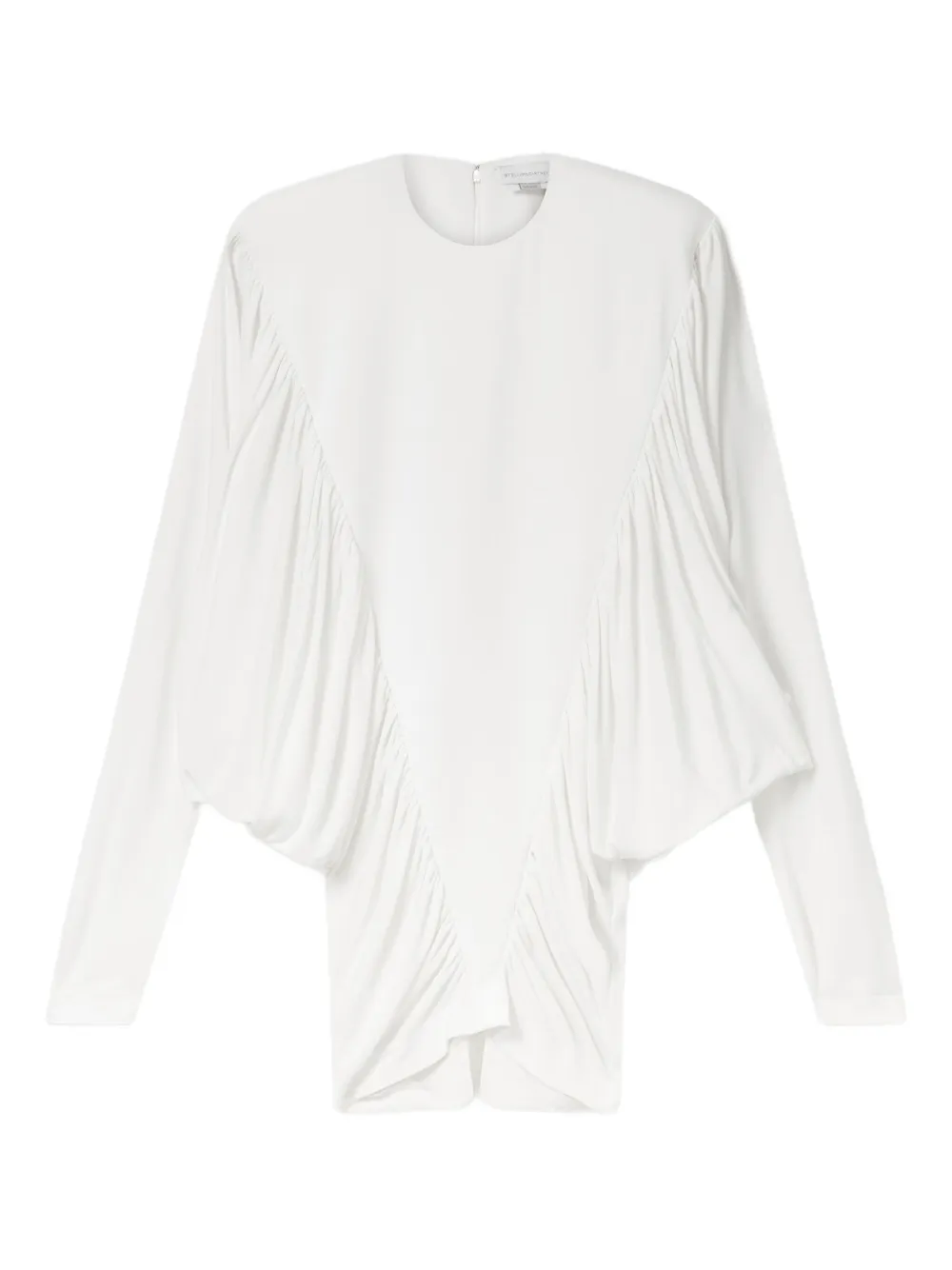 

Мини-платье с длинными рукавами и сборками STELLA MCCARTNEY, белый