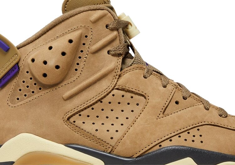 Кроссовки Wmns Air Jordan 6 Retro GORE-TEX 'Brown Kelp', коричневый — фото 2