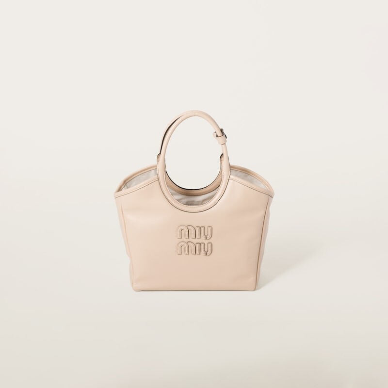 

Кожаная сумка IVY Miu Miu, бежевый