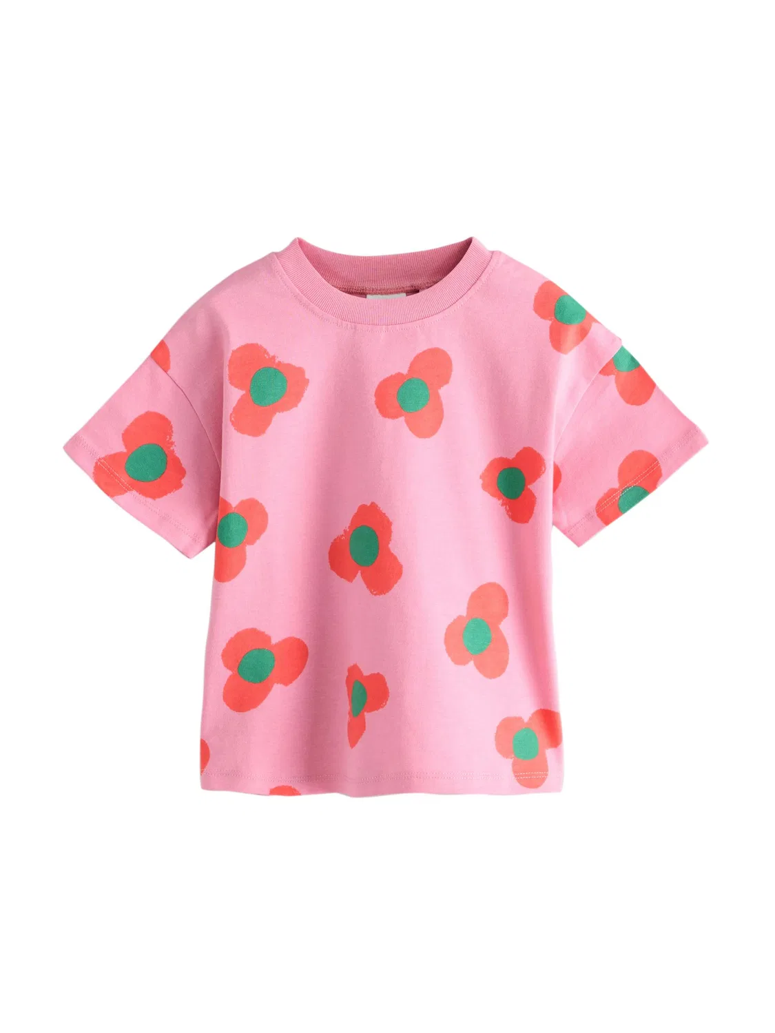 Футболка Next, Light Beige/Green/Pink — фото 4