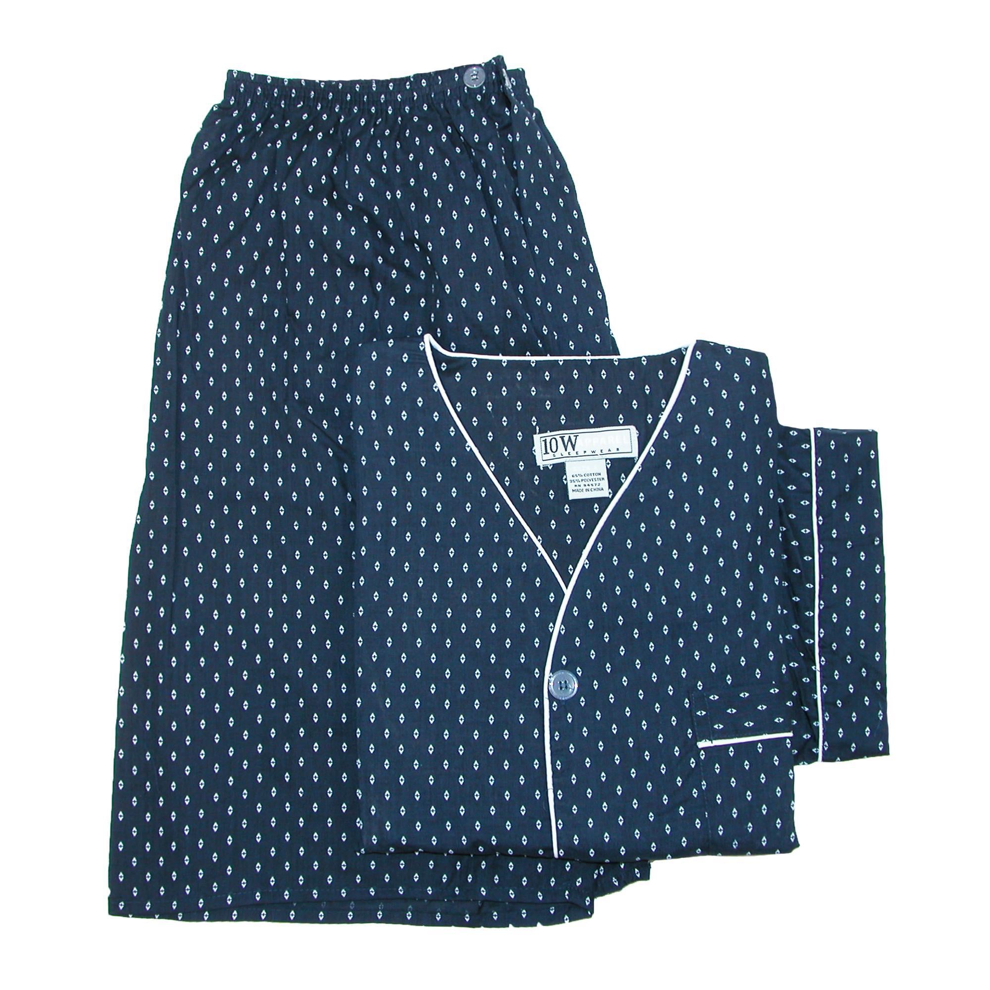 

Мужской пижамный комплект с короткими рукавами и короткими штанинами Ten West Apparel, темно-синий