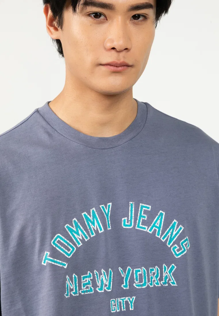 Футболка свободного кроя с логотипом, Tommy Jeans Tommy Hilfiger, синий — фото 3