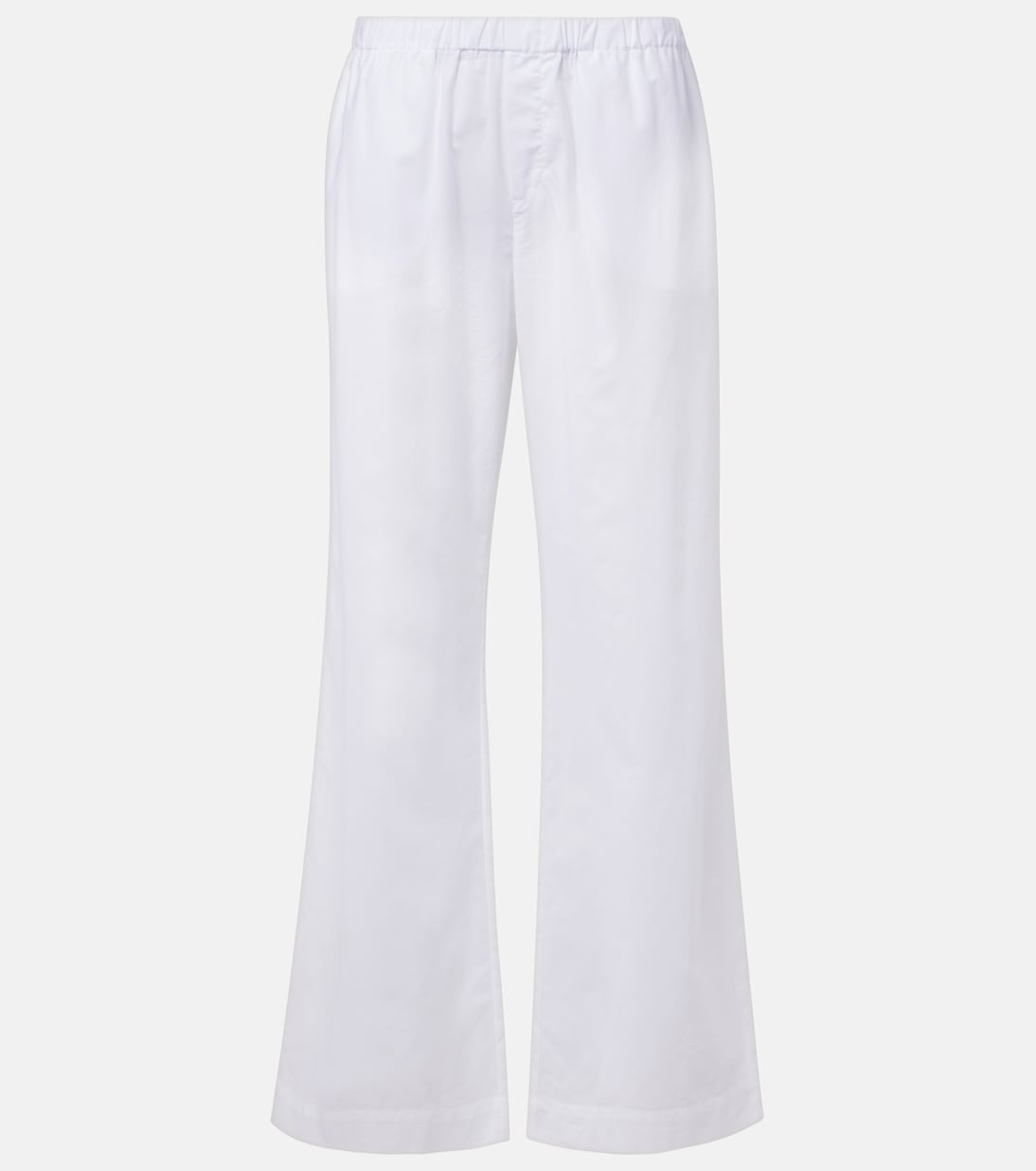 

Розовые хлопковые прямые брюки Asceno, белый