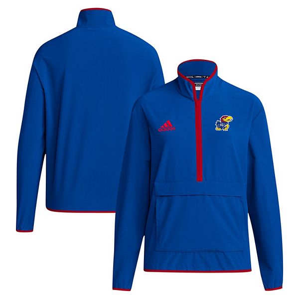 

Мужская куртка adidas royal kansas jayhawks 2024 coaches sideline half-zip Unbranded