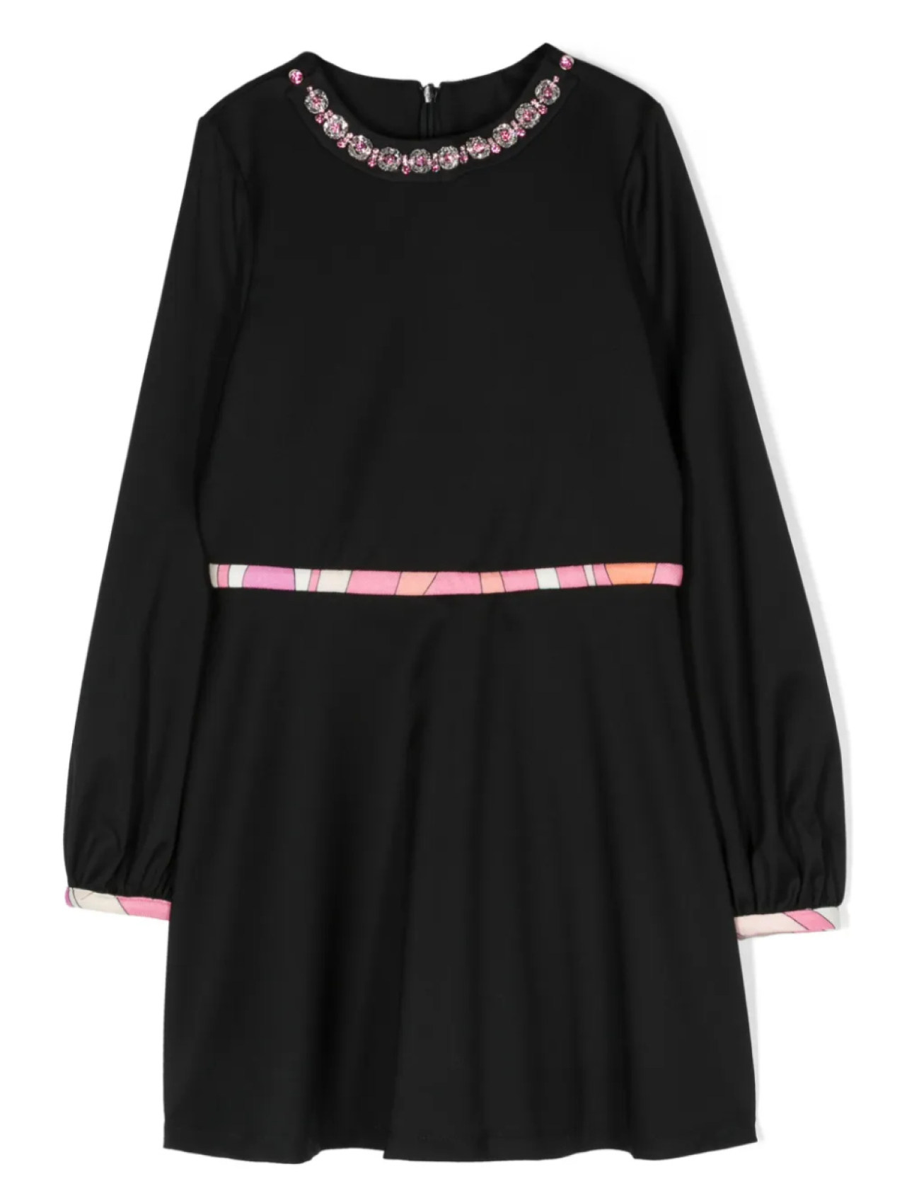 

PUCCI Junior шерстяное платье с кристаллами, черный