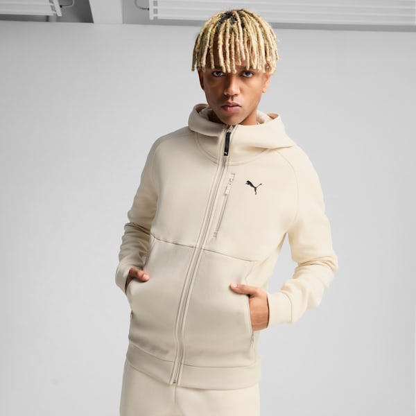 

Мужская толстовка с капюшоном на молнии Pumatech, белый