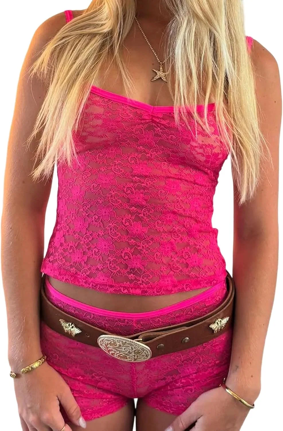 Комплект пижамы кружевной Rose Red