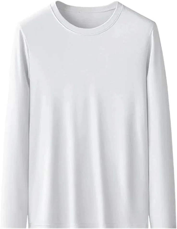 Футболка с длинным рукавом, однотонная, Tees, 7