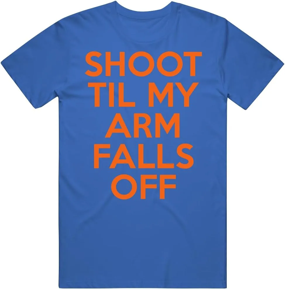 Generic Футболка мужская Shoot Till My Arm Falls Off Basketball 100% хлопок Royal Blue