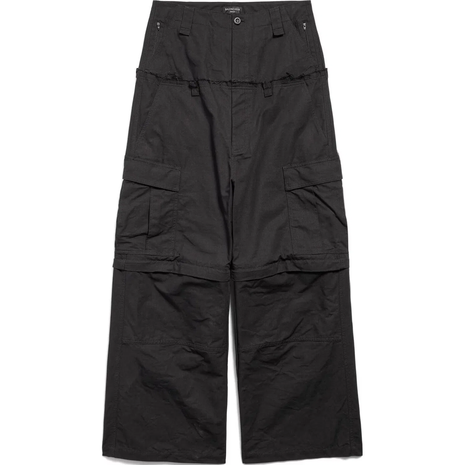 Карго-брюки с порезами Balenciaga Black