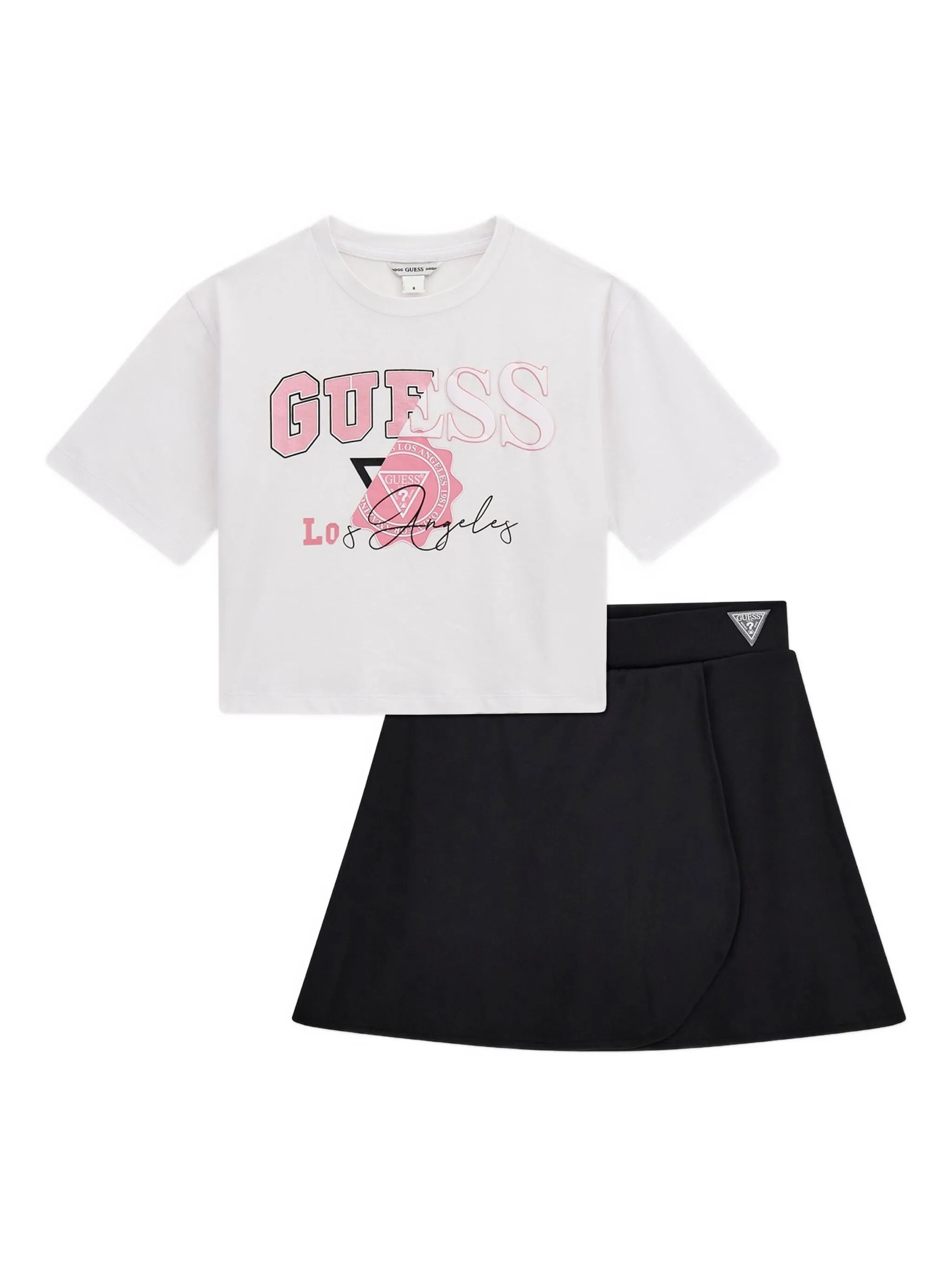 

Комплект из топа и юбки с логотипом Guess Kids, белый