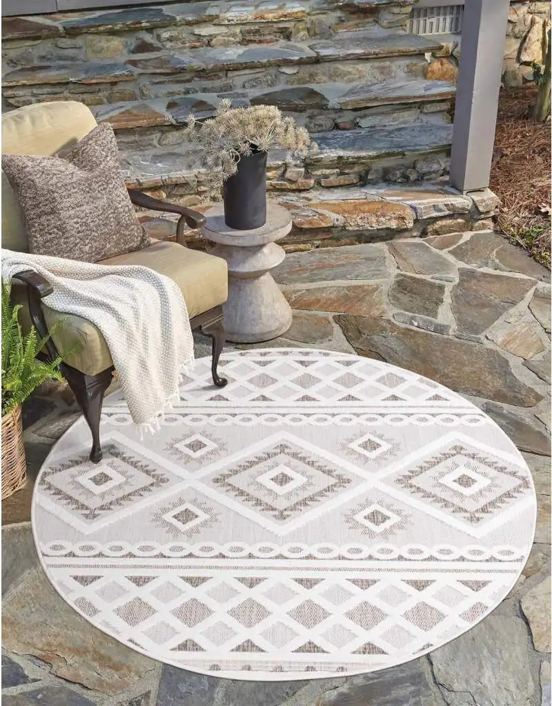 

Ковер для дома и улицы Ковер Carpet City Santorini 435 120 см, цвет creme