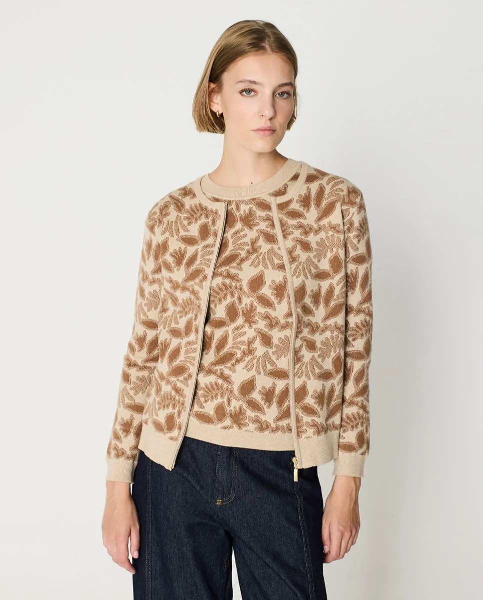 

Женская куртка с жаккардовым цветочным узором Escorpion, бежевый