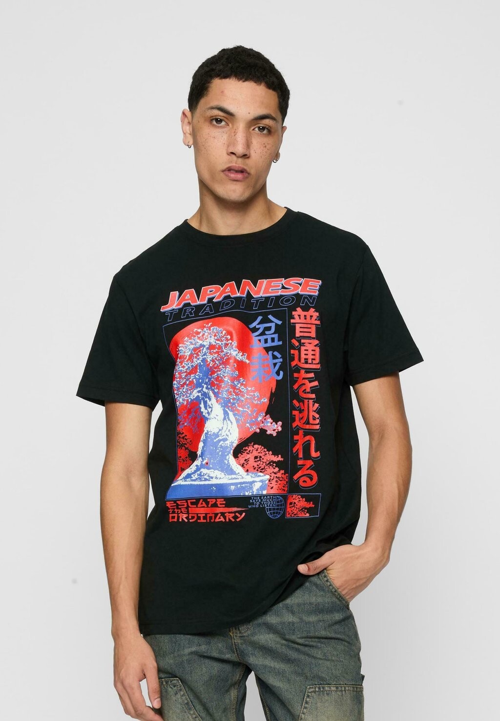 

Футболки с принтом JAPANESE TRADITION TEE Mister Tee, черный