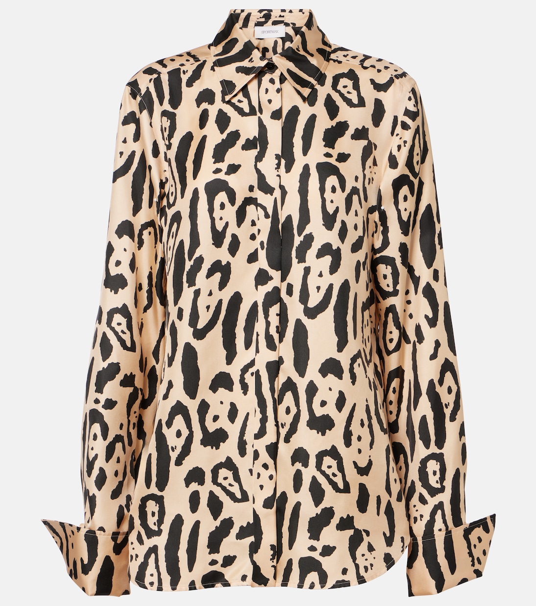 

Шелковый топ Armony с леопардовым принтом Sportmax, Animalier