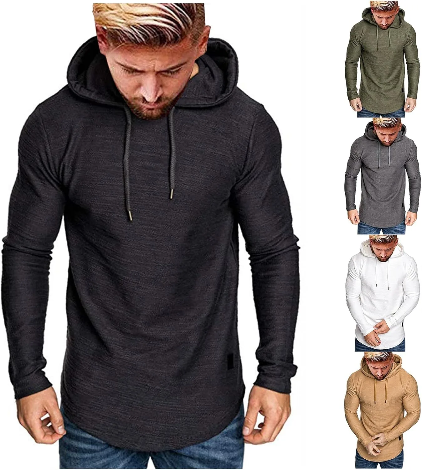 

Мужская спортивная толстовка с длинным рукавом slim fit Thatrich