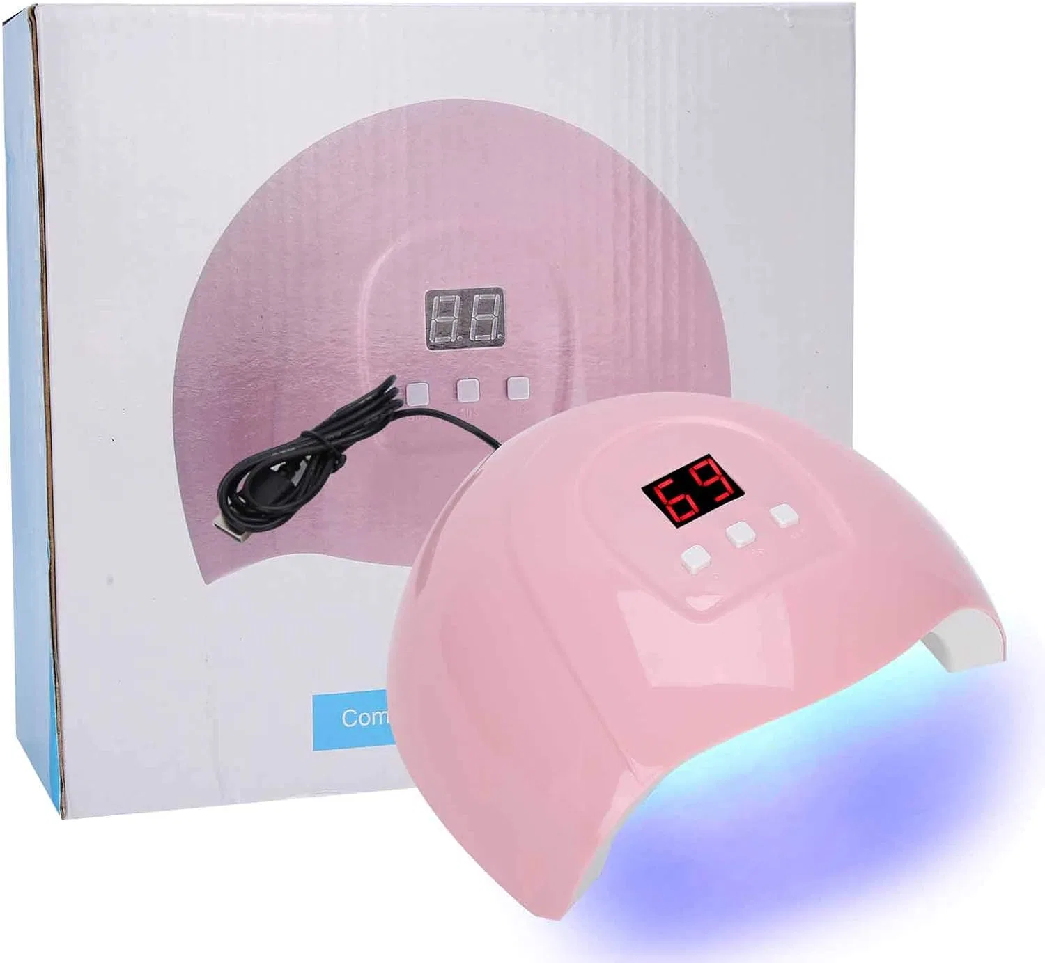 Портативная УФ/LED лампа для сушки ногтей Brrnoo 54 Вт Brrnoo