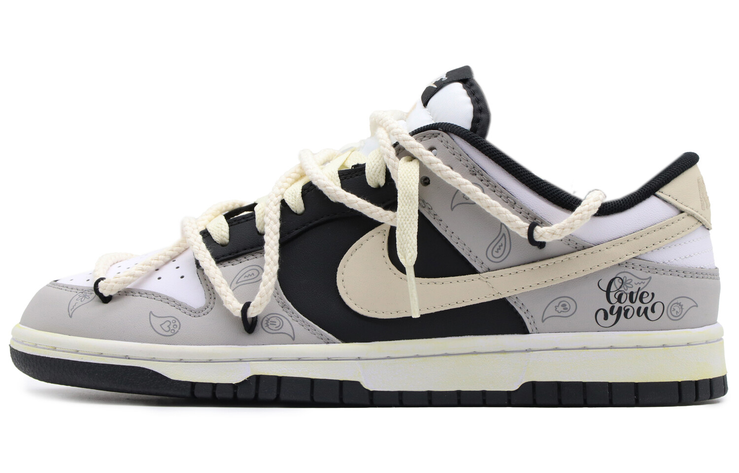 

Кроссовки Nike Dunk Skateboard Shoes Men Low-Top Black Gray