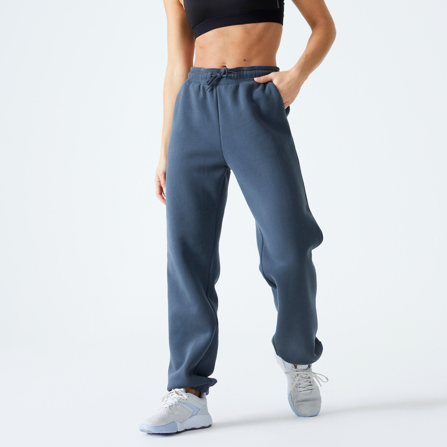 

Спортивные штаны Fitness 520 Loose Women - серые DOMYOS, космос серый