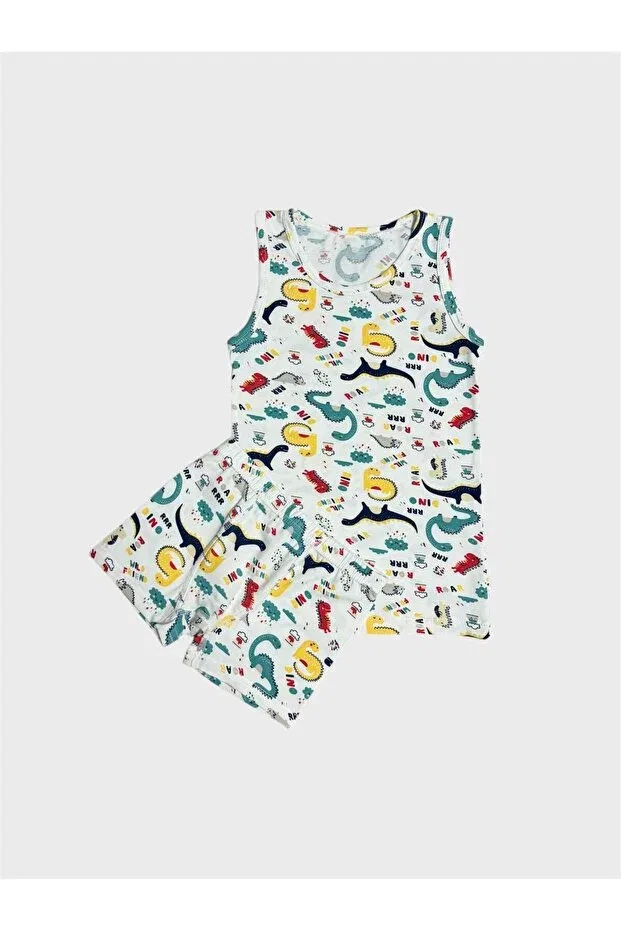 Детский комплект для мальчиков с принтом Boxer Shorts Elmas Kids, White — фото 2