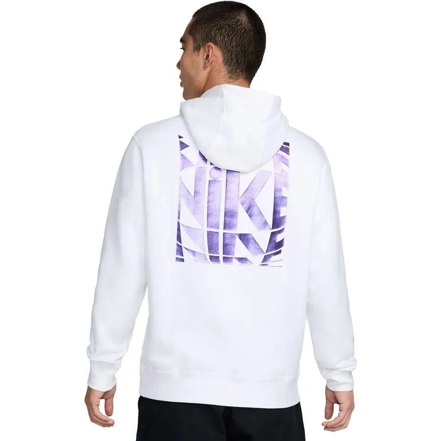Свитшот мужской с капюшоном U NSW CLUB HDY PO BB GN Nike, Белый — фото 2