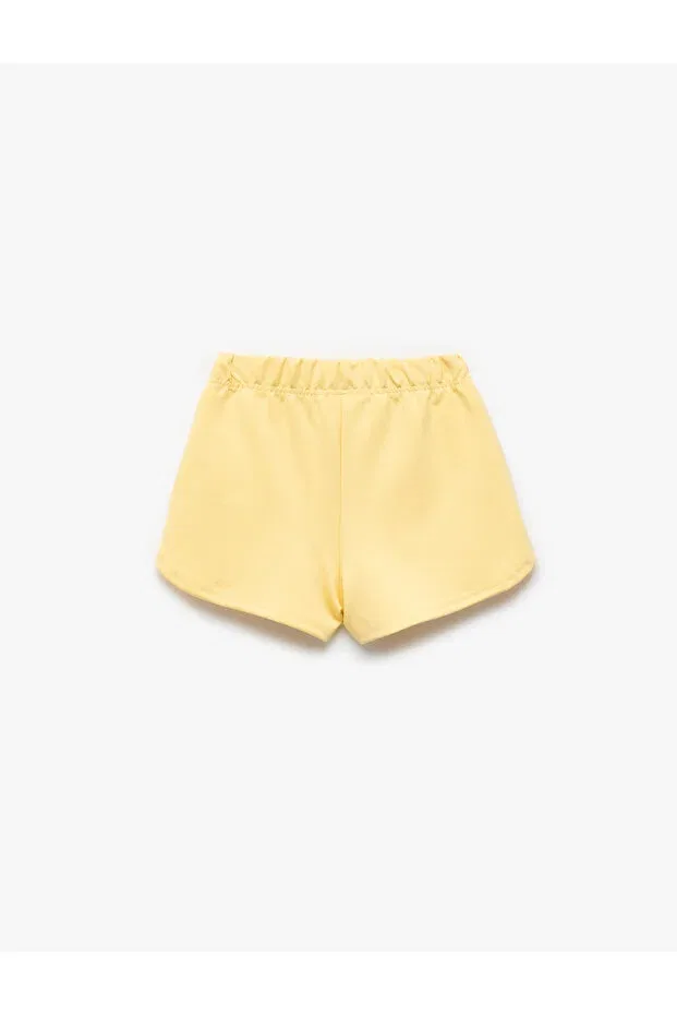 Детские шорты для девочек с эластичным поясом Koton, Yellow — фото 2