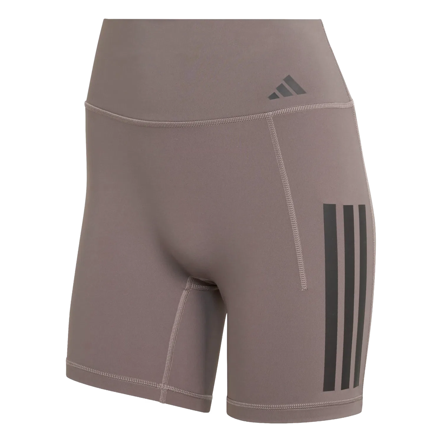 Женские короткие леггинсы с тремя полосками Adidas, коричневый