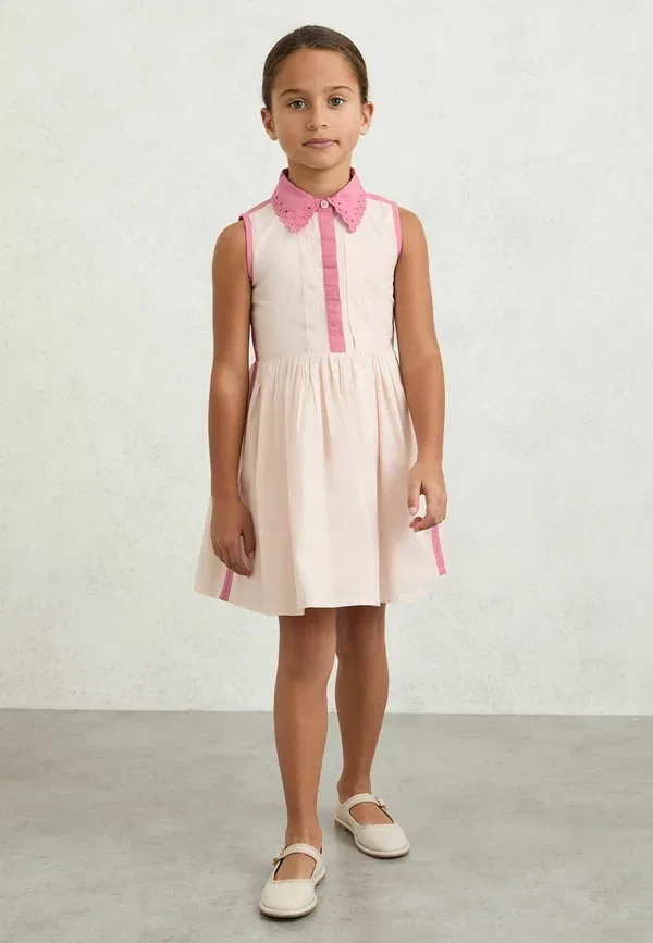 Платье хлопковое Marskinine suknele Reiss, Light Pink, светло-розовый — фото 3