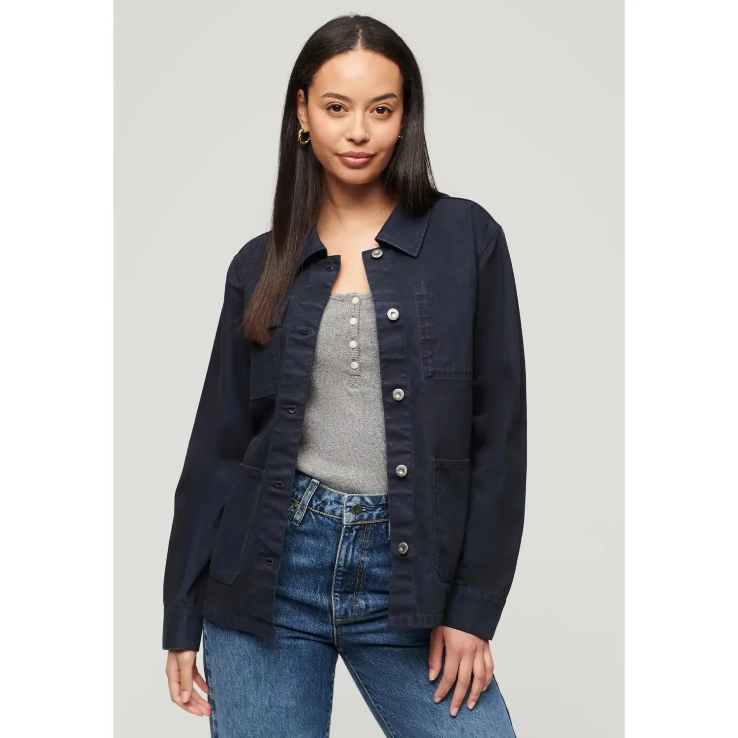 Женская куртка с четырьмя карманами Chore Superdry, Blue — фото 2
