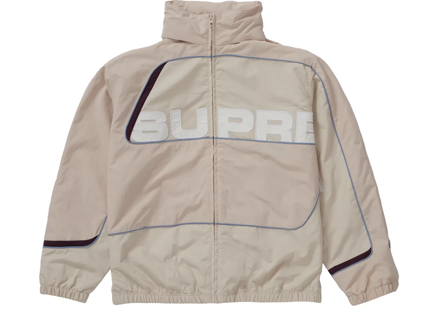 Мужская куртка-трек с панелями Supreme, Dusty Pink — фото 2