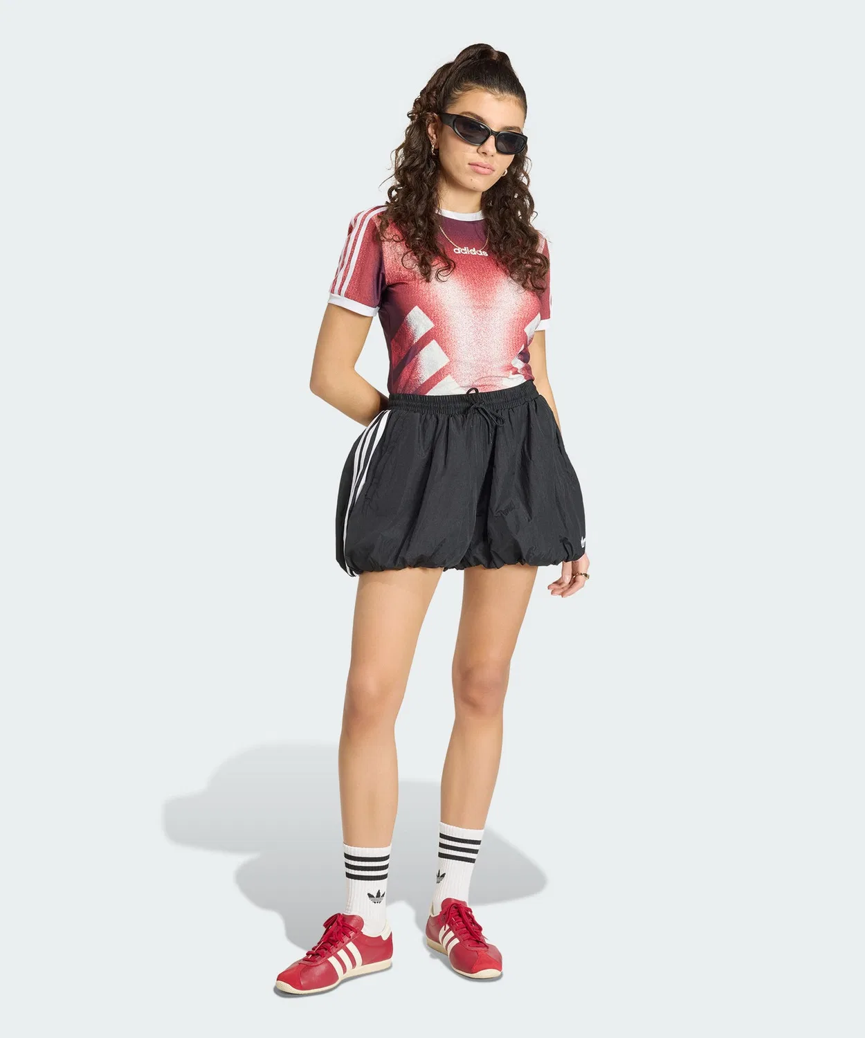 Женские шорты-баллоны с плиссировкой Adilenium 5.0 Balloon Shorts Adidas Originals, Black — фото 3