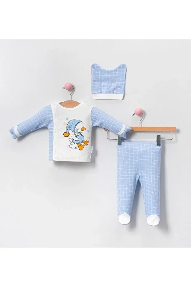 Детский комбинезон хлопковый Beyaz Bebek, Gray-Blue — фото 2