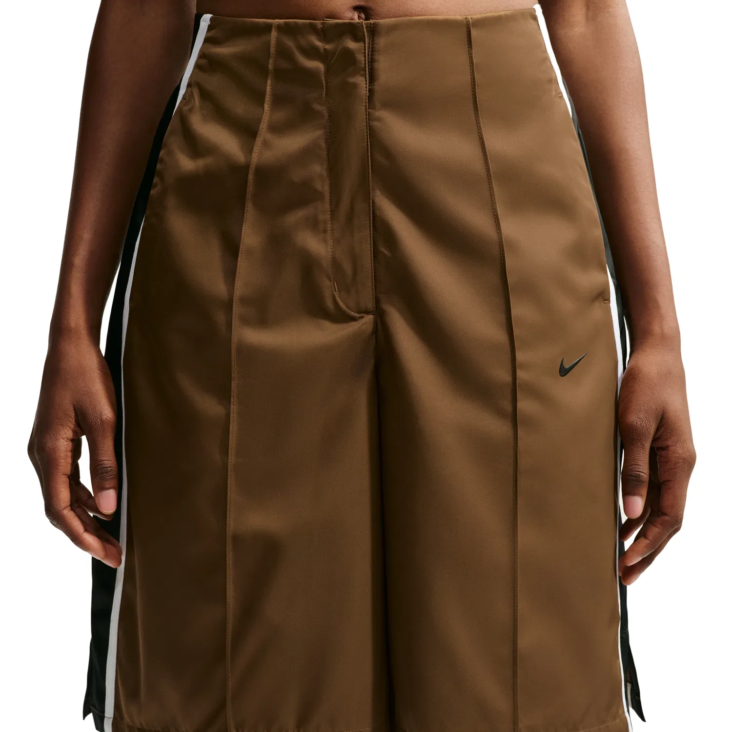 Женские шорты Naomi Osaka Loose Mid-Rise Shorts 'Mosswood Brown Black White' Nike, Mosswood Brown/Black/White — фото 2