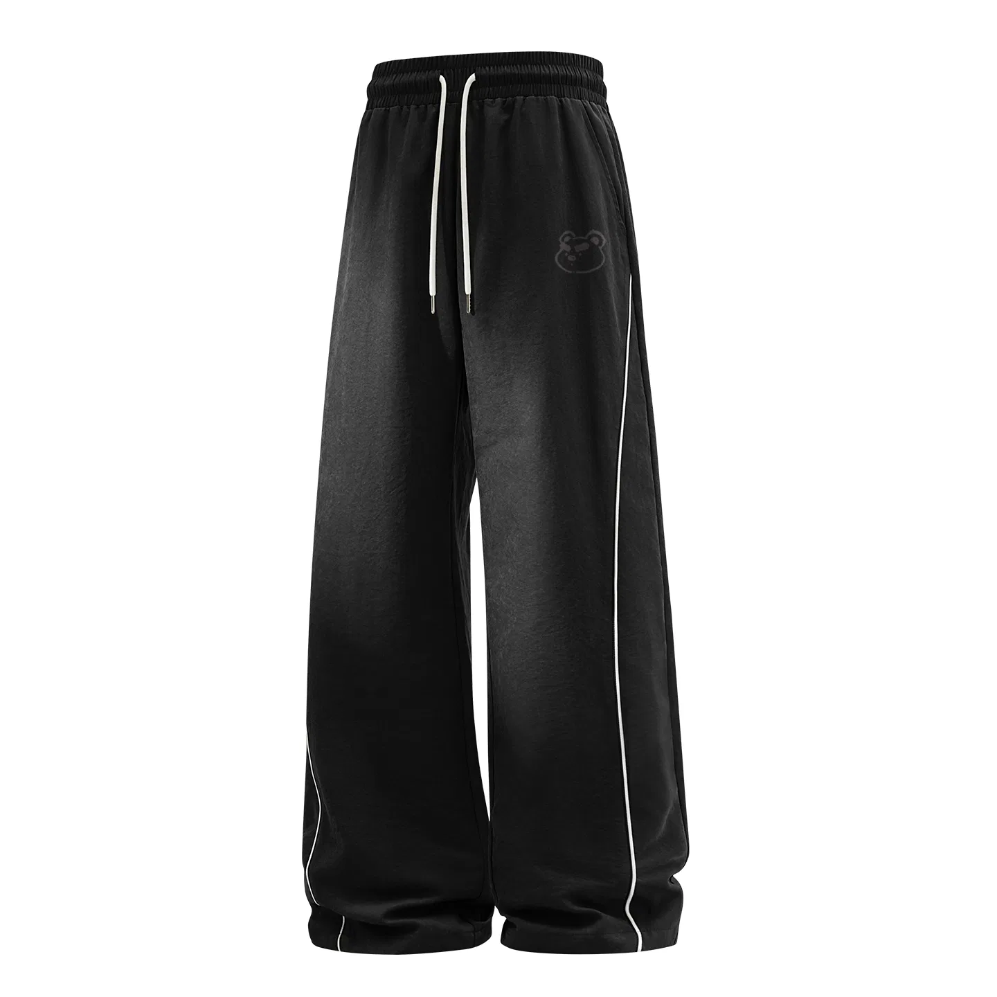 Детские брюки прямого кроя с лампасами Bold Brow Bear Pants Label MINISO, Metallic Gray — фото 4