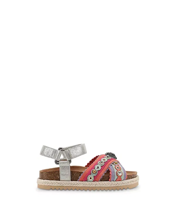 Детские сандалии для девочек с вышивкой Mini Kensington Kurt Geiger London, Pastel — фото 3