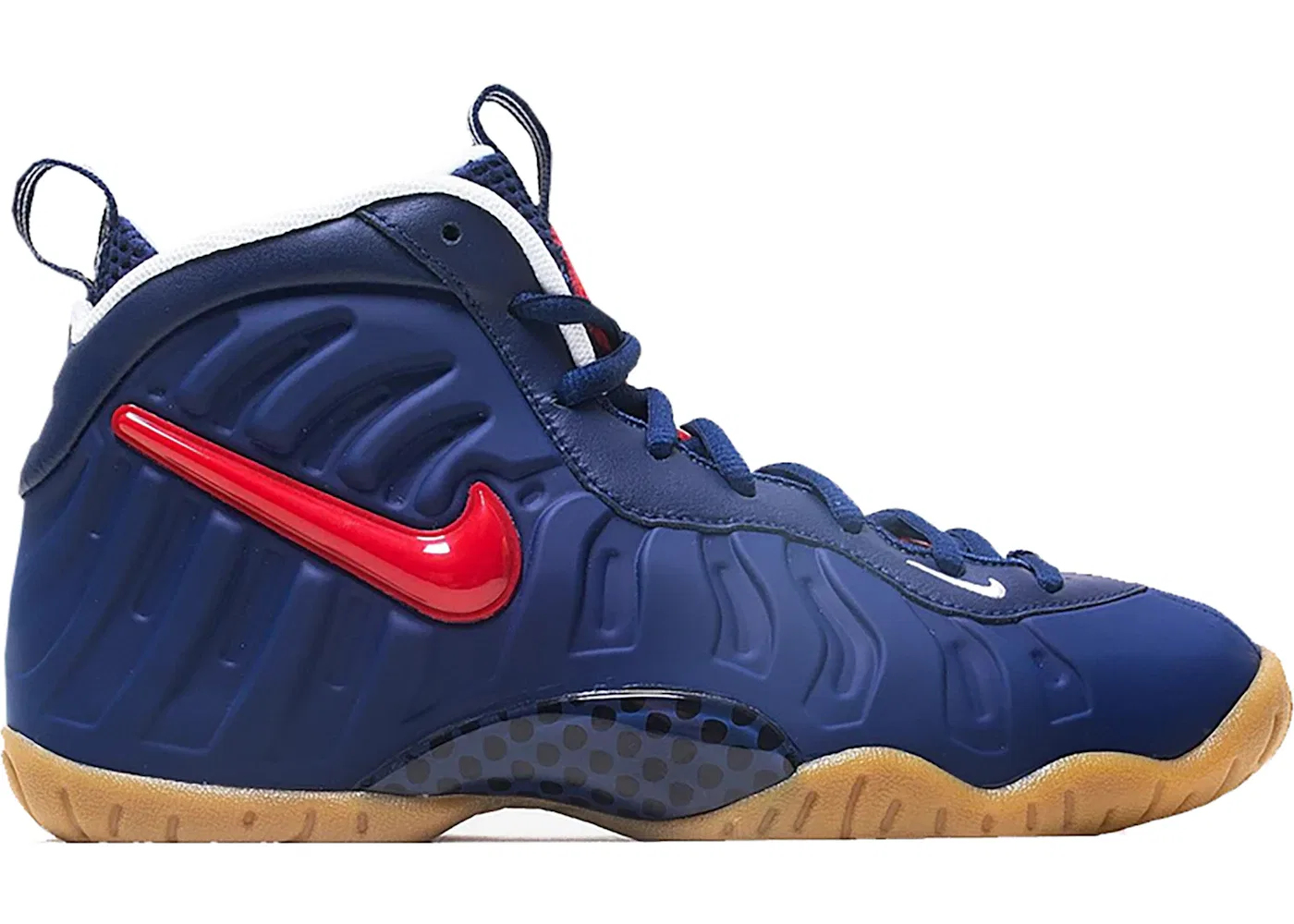 Детские кроссовки Lifestyle Nike Air Foamposite Pro, Blue Void/Gum Light Brown-White-University Red