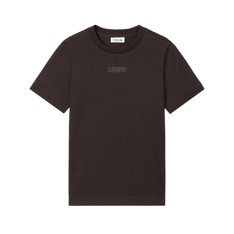 Футболка Lacoste Leather Brown с принтом