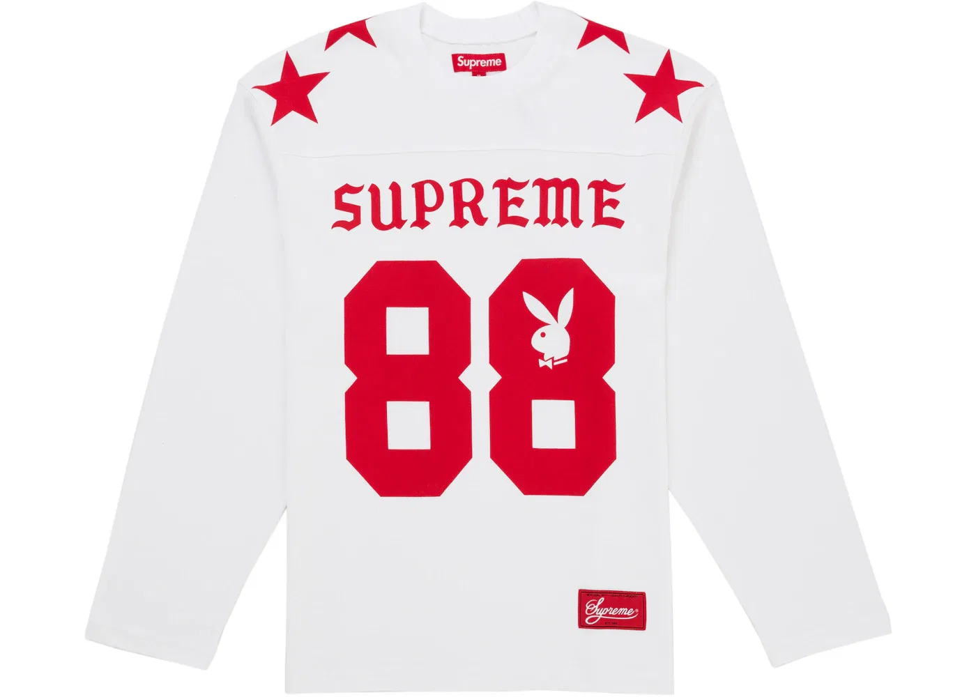 Мужская футболка с длинным рукавом с принтом Playboy Supreme, White