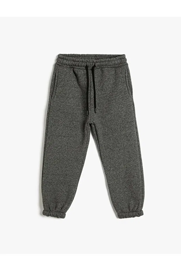 Детские спортивные штаны для мальчиков с эластичным поясом Basic Jogger Koton, Gray Melange