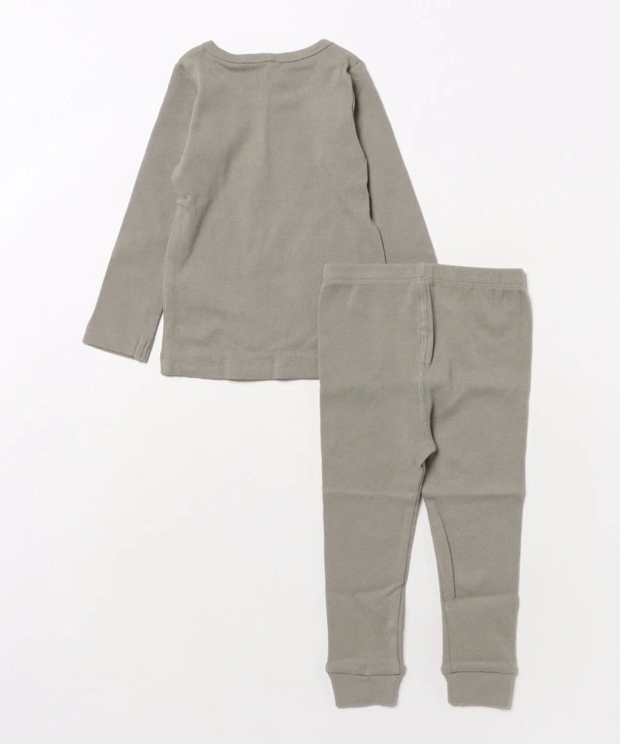Детский комплект из лонгслива и леггинсов с длинным рукавомRibbed Tee + Legging Set Basil Quincy Mae, Green — фото 2