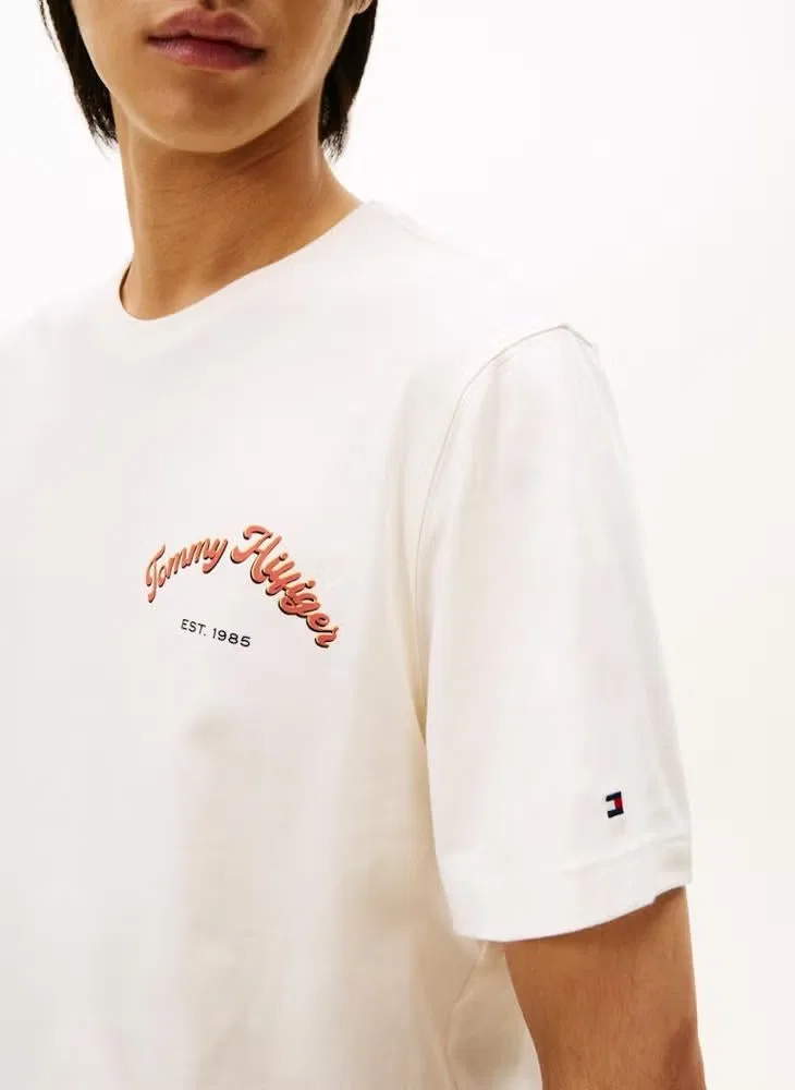Футболка с графическим принтом Tommy Hilfiger, айвори — фото 3